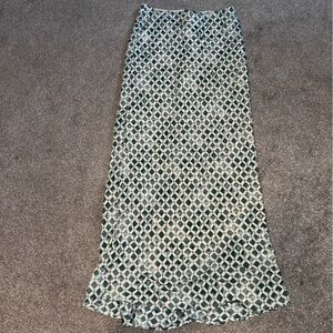 Abercrombie & Fitch Teal Geometric Maxi Skirt